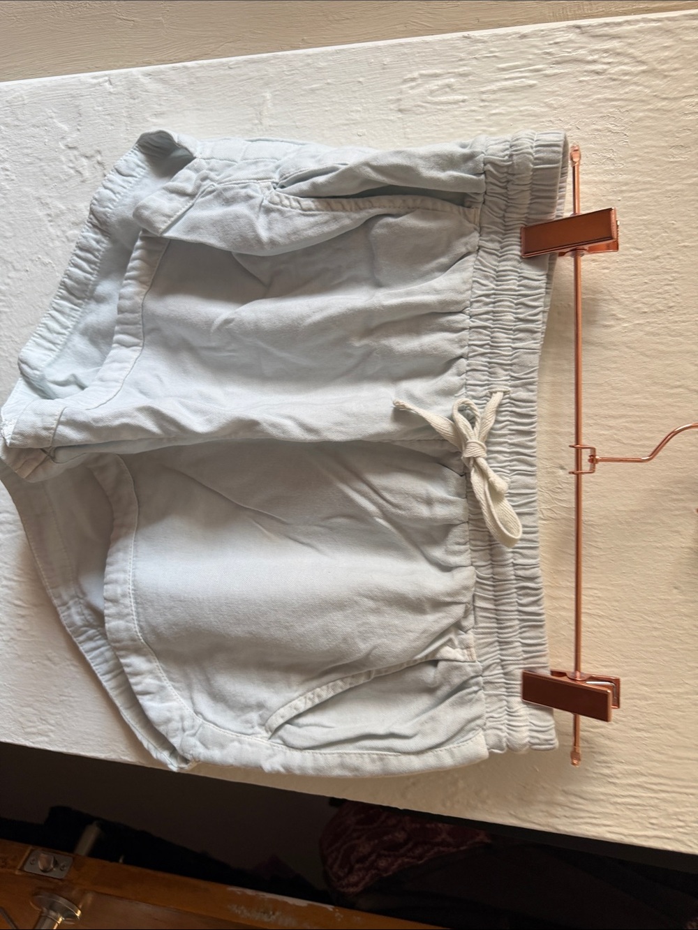 Pale blue shorts